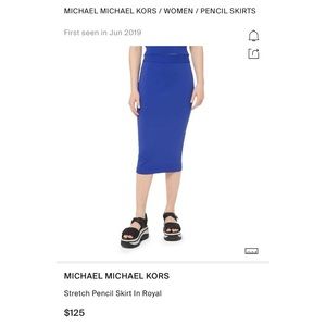 Michael Kors royal blue pencil skirt